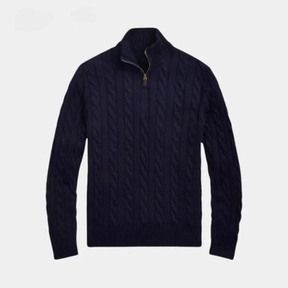 Grobstrick-Pullover mit Reissverschluss