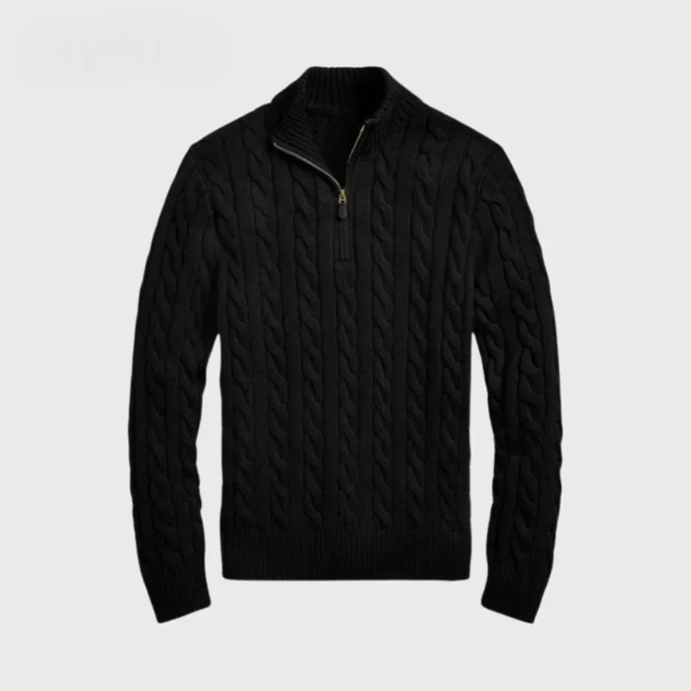 Grobstrick-Pullover mit Reissverschluss